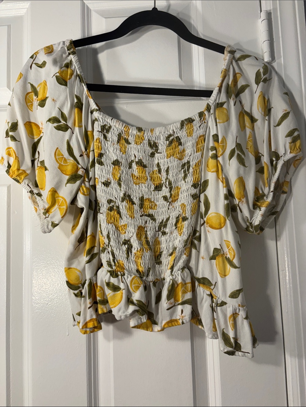 Arizona Jean Co. Lemon Print 2-Piece Top & Skirt Set XL/XXL - Picture 4 of 5